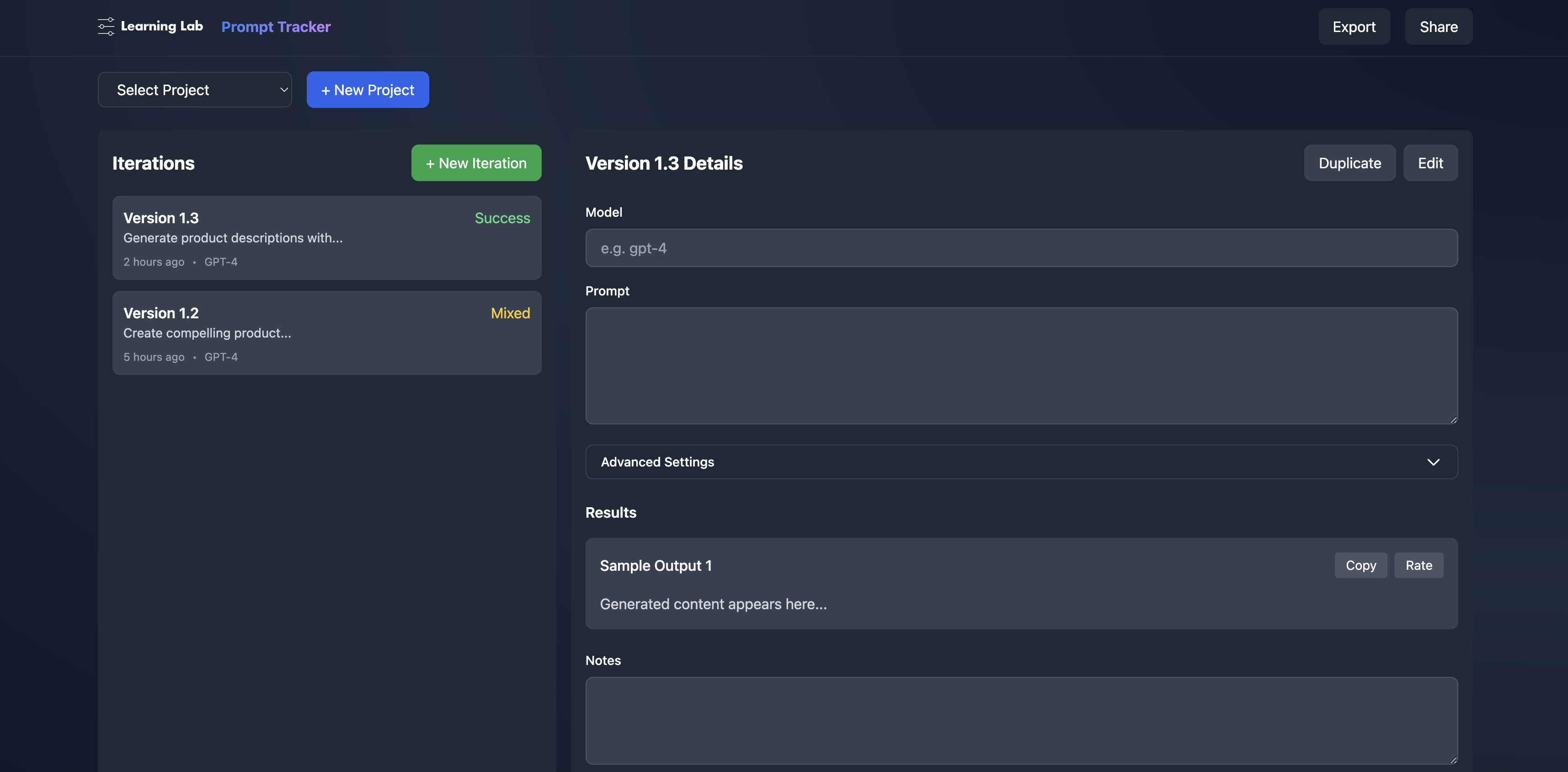 Prompt Iteration Tracker